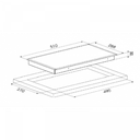 Bếp hồng ngoại đôi MEX HVN232 28.8x51x4cm