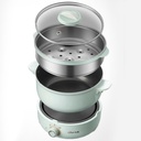Nồi điện Bear MC B25V1 đa năng 2.5L lồng hấp xanh lam