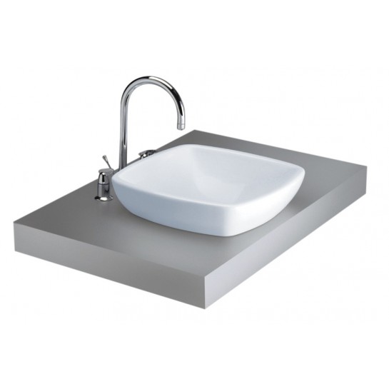 Chậu Cotto đặt bàn C0003 435x435x195 trắng