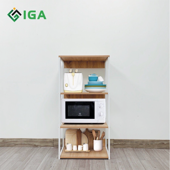 Kệ nhà bếp IGA Bobu GM05.14 4 tầng khung trắng