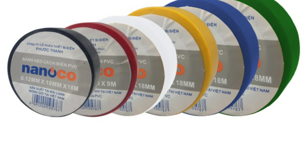Băng keo cách điện Nanoco PVC  FKPT10  10YDS