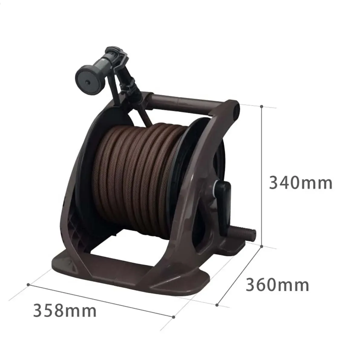 [99207] R220TBR Bộ vòi thu rút tưới vườn Tough màu nâu 20m