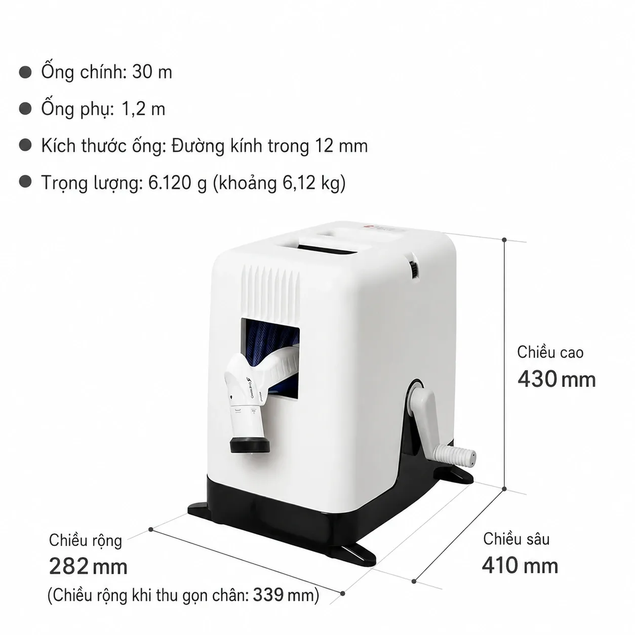 RC330TNB Bộ vòi thu rút tưới vườn Boxy (NB) 30m