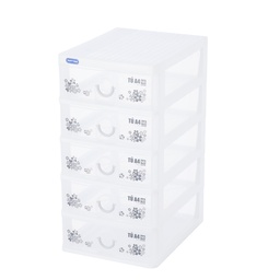 [16496] Tủ A4 nắp bằng Duy Tân 343/5 5 ngăn trắng