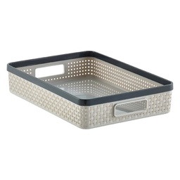 [21485] Rổ đựng đồ DKW HH-1093 M ghi GR31T 26.2x37.2xH7.8cm nhựa