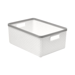 [21486] Rổ đựng đồ DKW HH-1095 L kem CR21 26.2x37.2xH15.8cm nhựa