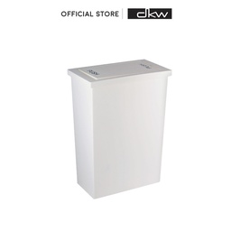 [21517] Thùng rác DKW HH-308P 20L trắng WH10T 19x33.3xH45.5cm nhựa
