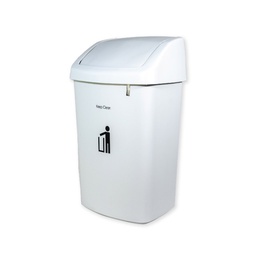 [21525] Thùng rác nắp lật DKW HH-206P 50L trắng ghi WH10T 33.8x40.4xH66cm nhựa