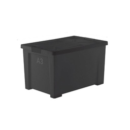 [21536] Thùng nhựa đựng đồ đa năng DKW HH-706 55L ghi sẫm GR08 38x57.5xH33cm nhựa