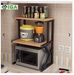 [21594] Kệ lò vi sóng IGA Effect GM02.22 2 tầng khung đen
