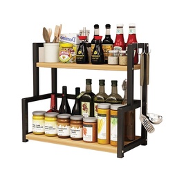 [21595] Kệ đa năng IGA Nora GM04.24 2 tầng khung đen