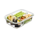 Hộp thủy tinh Inochi chữ nhật Nikko 1040ml 3 ngăn