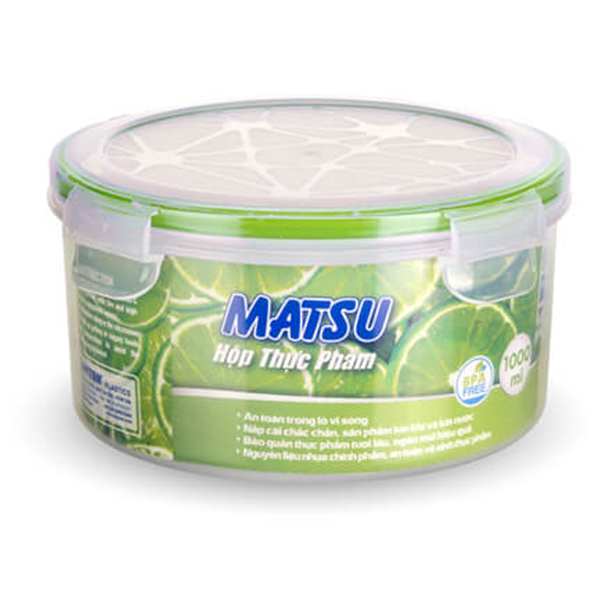 Hộp thực phẩm tròn Matsu Duy Tân 457 1000ML