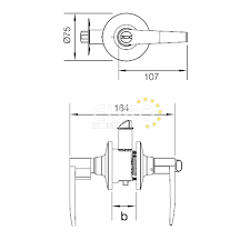 Khóa cửa vệ sinh Hafele 489.10.174 tay nắm gạt SSS