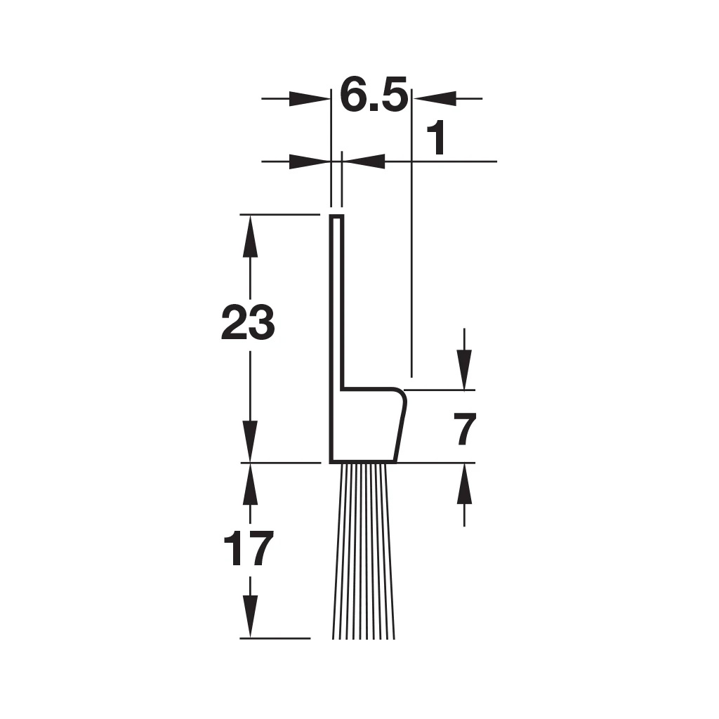 Thanh chống bụi Hafele 489.97.911 Anodize 900mm AL