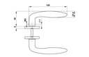 Tay nắm gạt Hafele 499.62.546 dáng oval