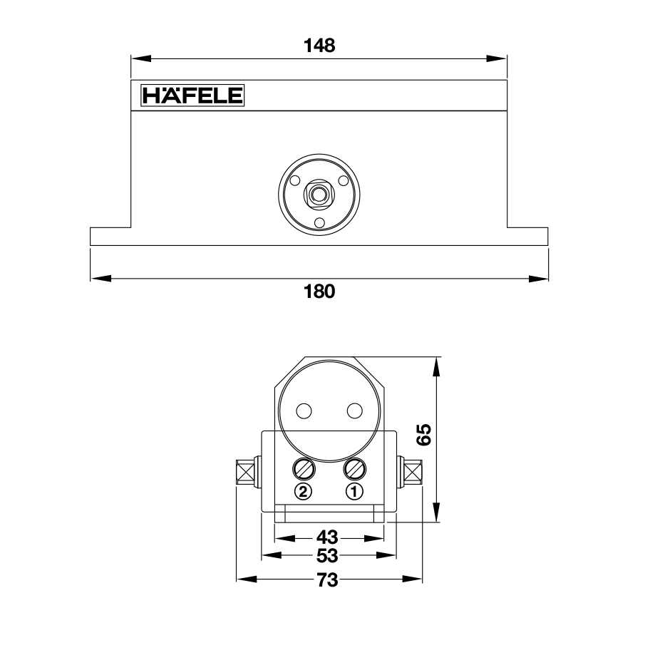 Thiết bị đóng cửa tự động Hafele 499.30.002 EN2-4 NHO 80kg