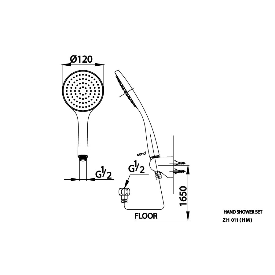 Dây và bát sen Cotto ZH011(HM) nhựa mạ crom