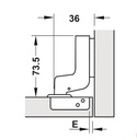 Bản lề âm Hafele 493.03.023 Metalla SM 110 thép