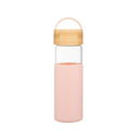 Bình nước thủy tinh Inochi Nikko bọc silicon có quai 550ml