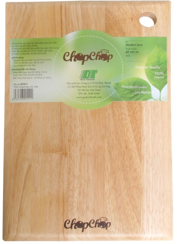 Thớt Gỗ Đức Thành 16031 chop chop chữ nhật