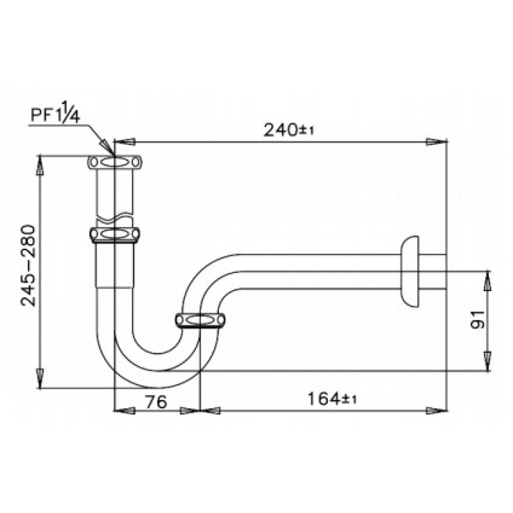 Bộ siphong chậu Cotto CT683(HM) đồng