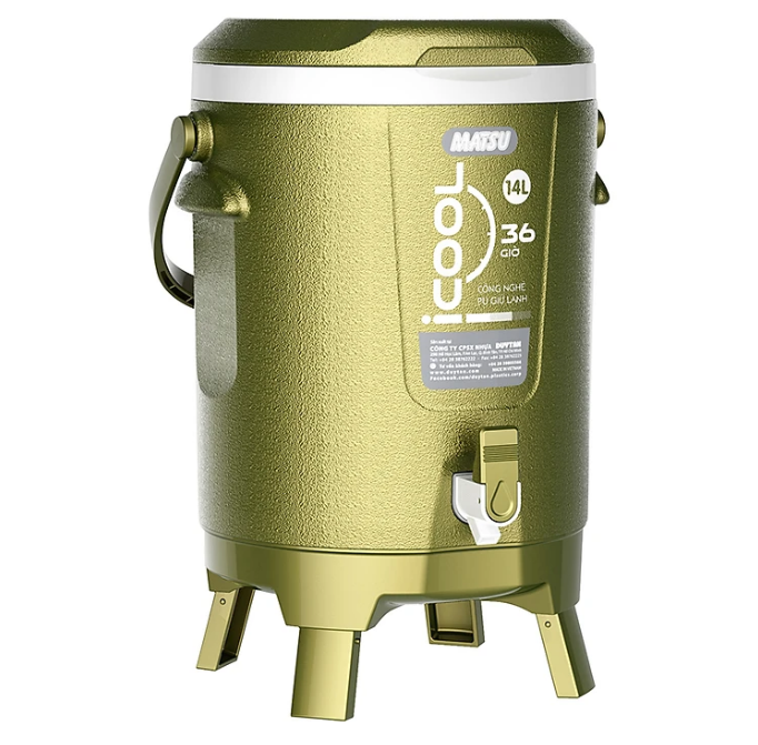 [16240] Bình đá ICool Duy Tân 931 14L lá nhũ