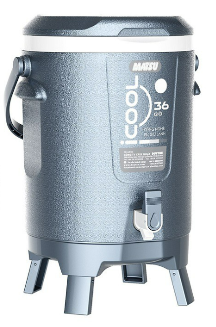 [16245] Bình đá ICool Duy Tân 851 10L xám nhũ