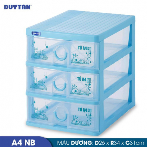 Tủ A4 nắp bằng Duy Tân 343/3 3 ngăn dương nhạt