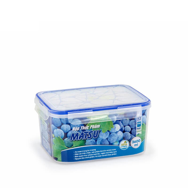 Hộp thực phẩm chữ nhật Matsu Duy Tân 440 3600ML