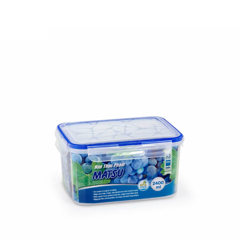 Hộp thực phẩm chữ nhật Matsu Duy Tân 437 2400ML