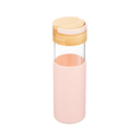 Bình nước thủy tinh Inochi Nikko bọc silicon có quai 550ml