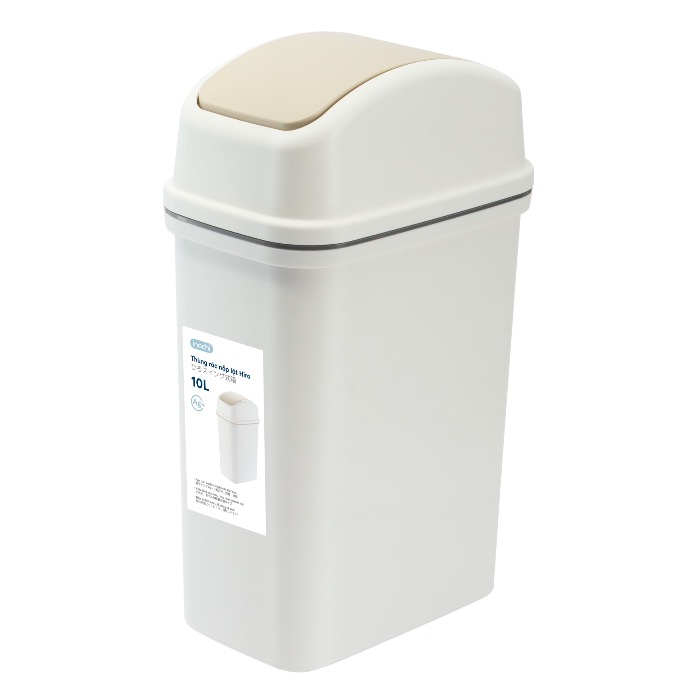 Thùng rác Inochi nắp lật Hiro 10L có lõi