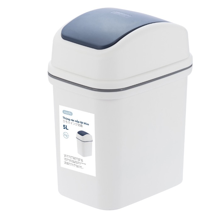 Thùng rác Inochi nắp lật Hiro 5L