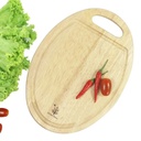 Thớt Đức Thành 01255 oval có rãnh 280 gỗ tự nhiên