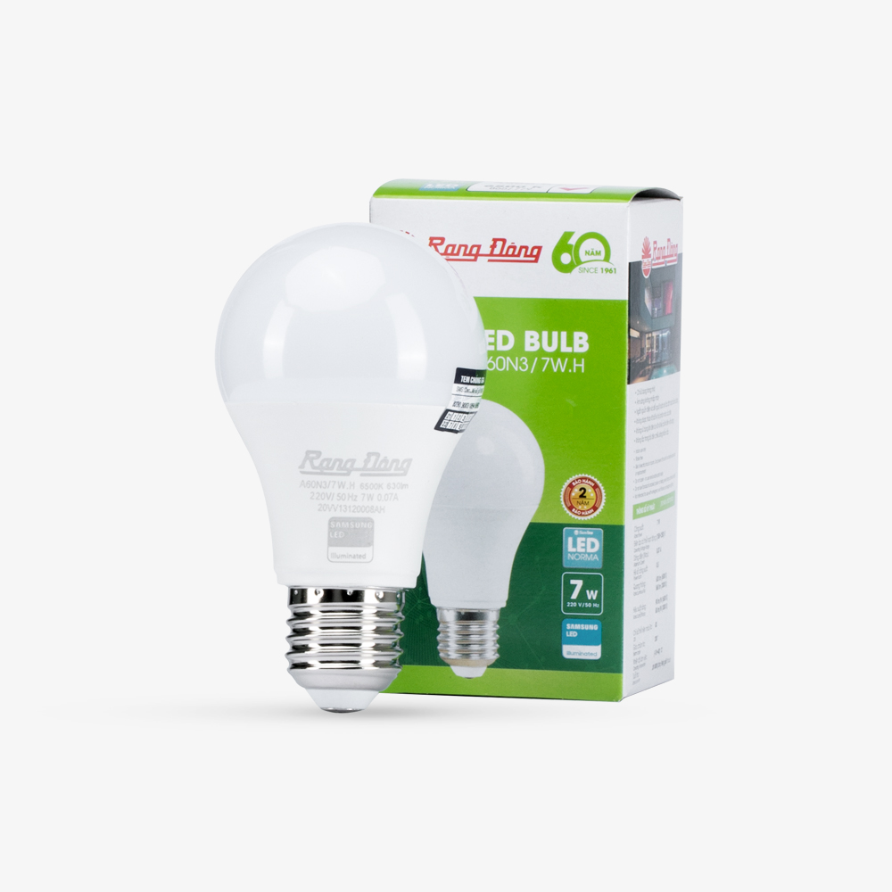 Bóng LED Rạng Đông Tròn A60N3 7W