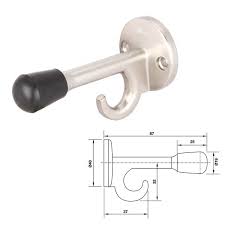 [17618] Chặn cửa gán tường Hafele có móc 489.70.220