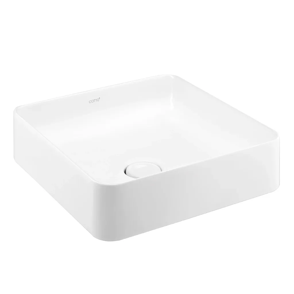 [18444] Chậu Cotto đặt bàn C003417 trắng