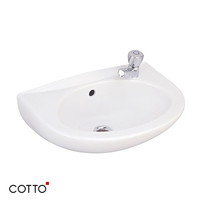 [18478] Chậu Cotto C005 treo tường 510x350x200 trắng