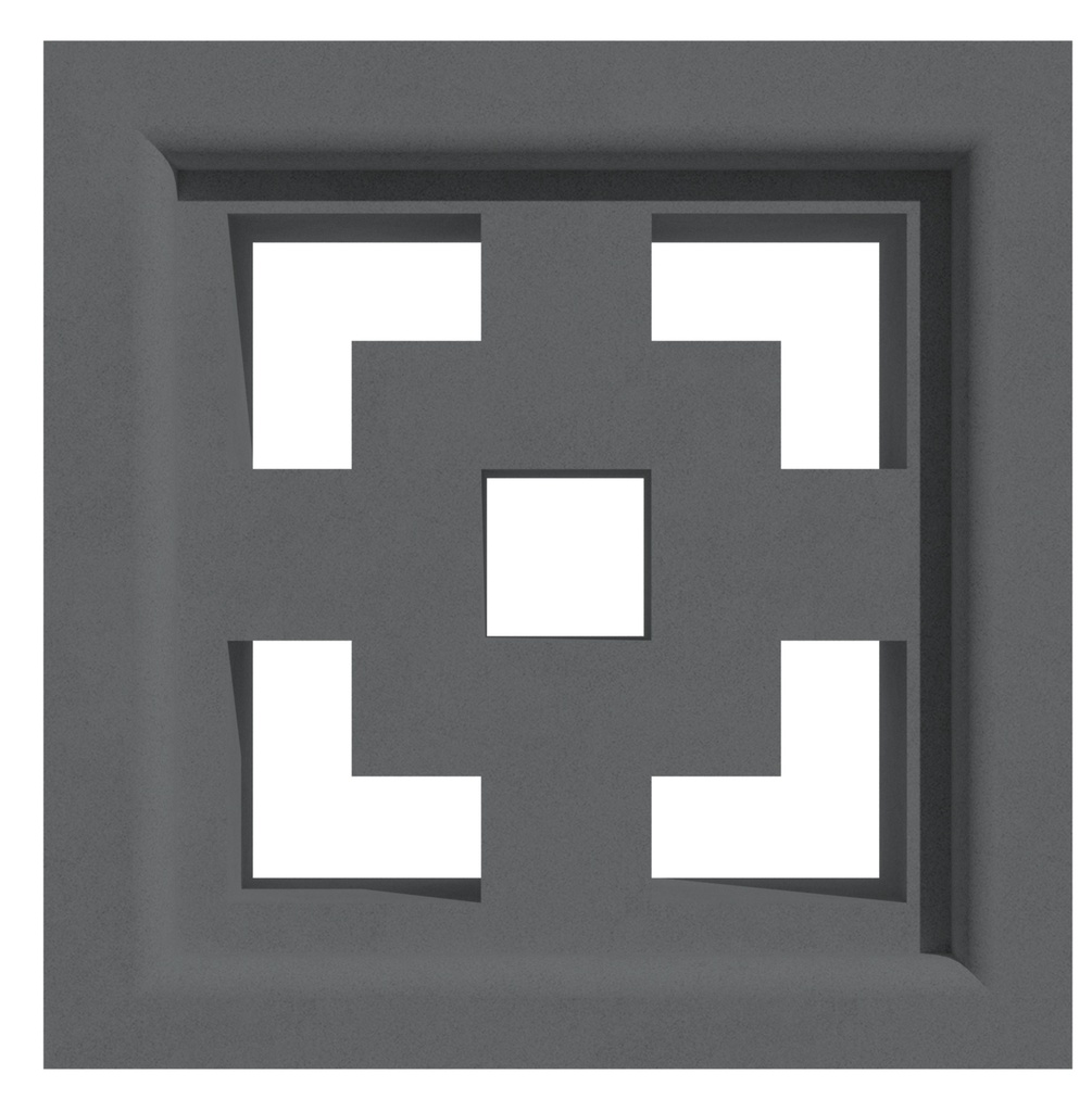 [18581] Gạch Thông Gió 19x19 Secoin SVB 09 (Xám)