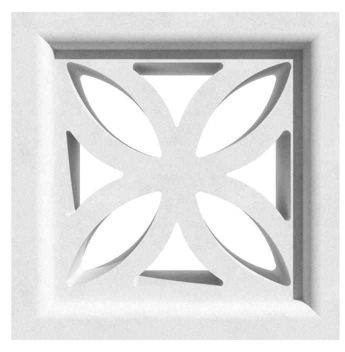 [18588] Gạch Thông Gió 19x19 Secoin SVB-04 (Trắng)