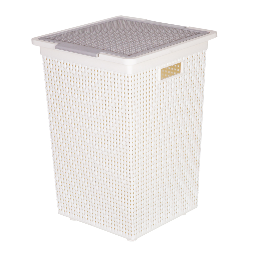 Giỏ đựng quần áo DKW HH-1110 có nắp kem CR21 36.3x37.1xH52.7cm nhựa