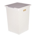 Giỏ đựng quần áo DKW HH-1110 có nắp kem CR21 36.3x37.1xH52.7cm nhựa