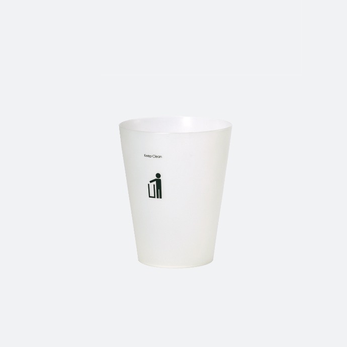 [21496] Thùng rác DKW HH-204P 9L trắng NA01 Dia24.5xH29.6cm nhựa