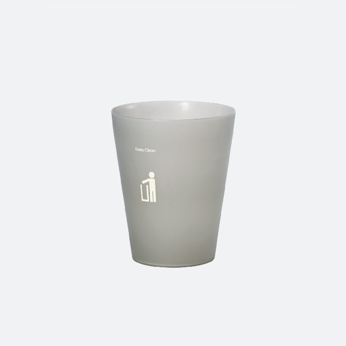 [21499] Thùng rác DKW HH-204-1 7.4L trắng ghi WH10T Dia24.5xH29.6cm nhựa