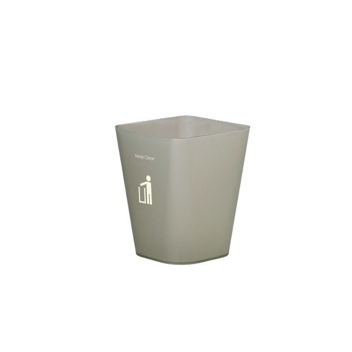 [21501] Thùng rác DKW HH-222P 5.5L vuông ghi GR23 19x19xH23.5cm nhựa