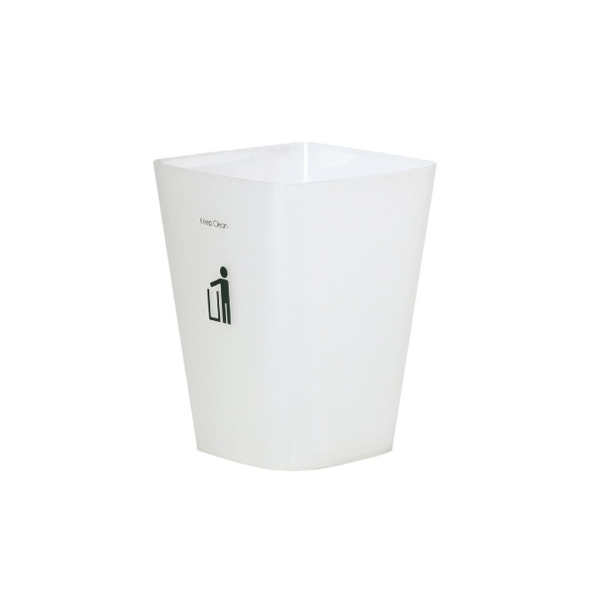 Thùng rác DKW HH-224P 11L vuông trắng NA01 23x23xH30cm nhựa