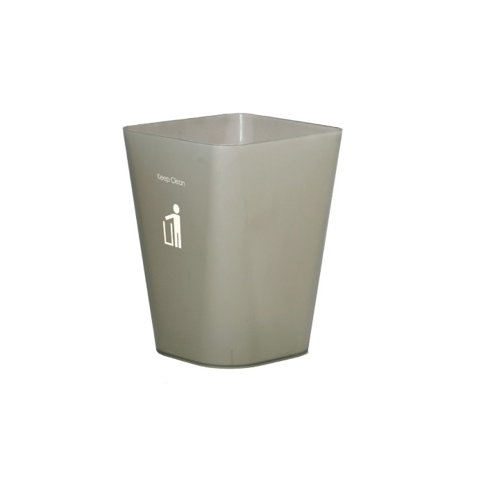 Thùng rác DKW HH-224P 11L vuông ghi GR23 23x23xH30cm nhựa