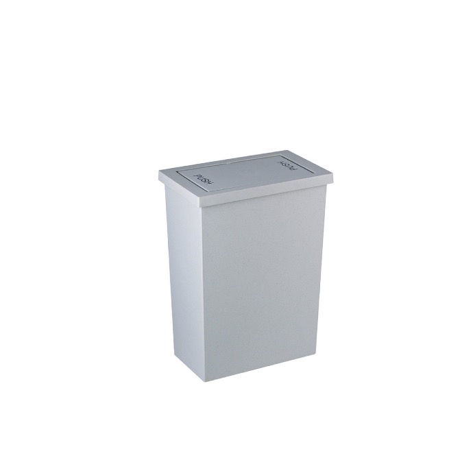 [21516] Thùng rác DKW HH-307P 8L trắng ghi WH10T 14x24xH32cm nhựa