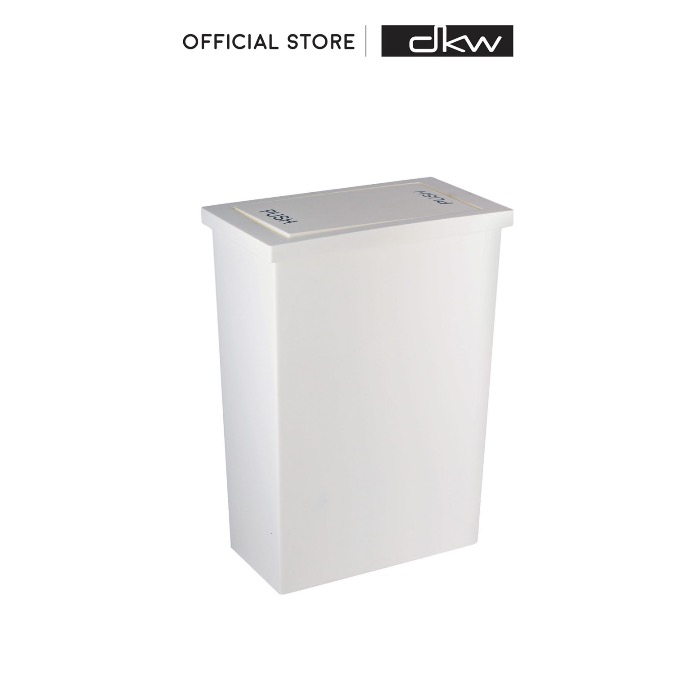 [21517] Thùng rác DKW HH-308P 20L trắng WH10T 19x33.3xH45.5cm nhựa
